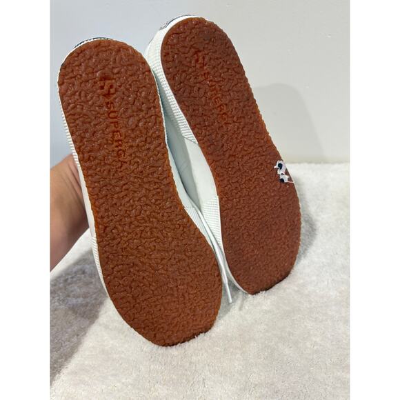 NWOB Superga 2750 Nappa Leather Low Top Sneakers Optical White/Full Avorio 40 - Picture 10 of 10